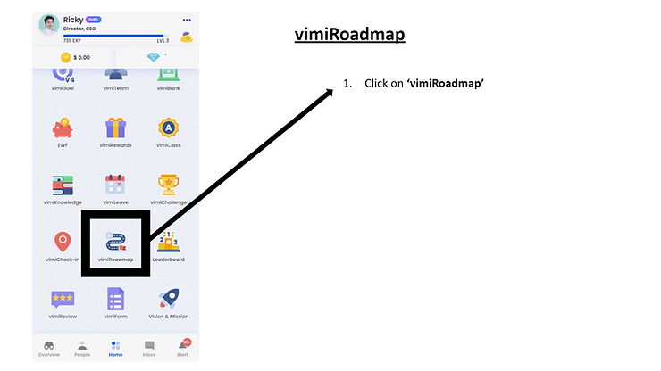vimiRoadmap mobile view