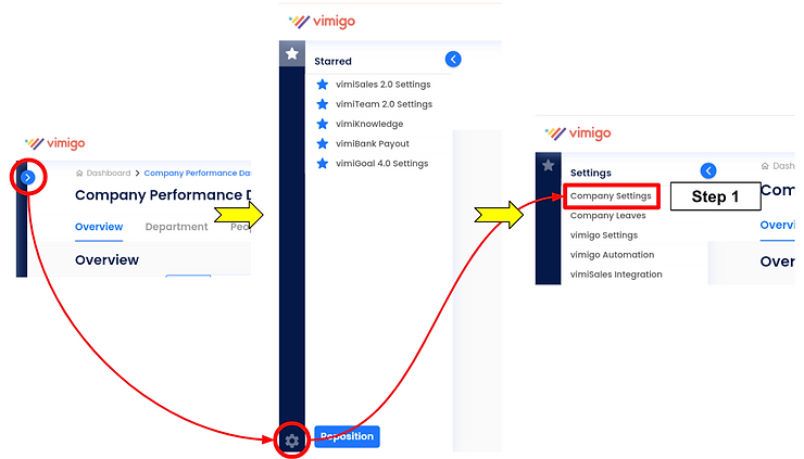 Holiday Settings page