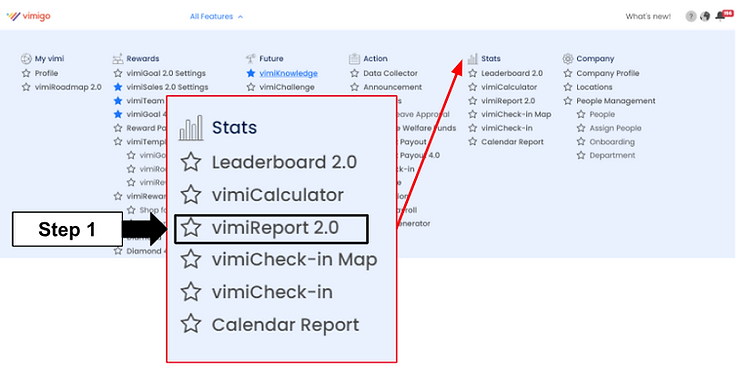 vimiLeave report filters